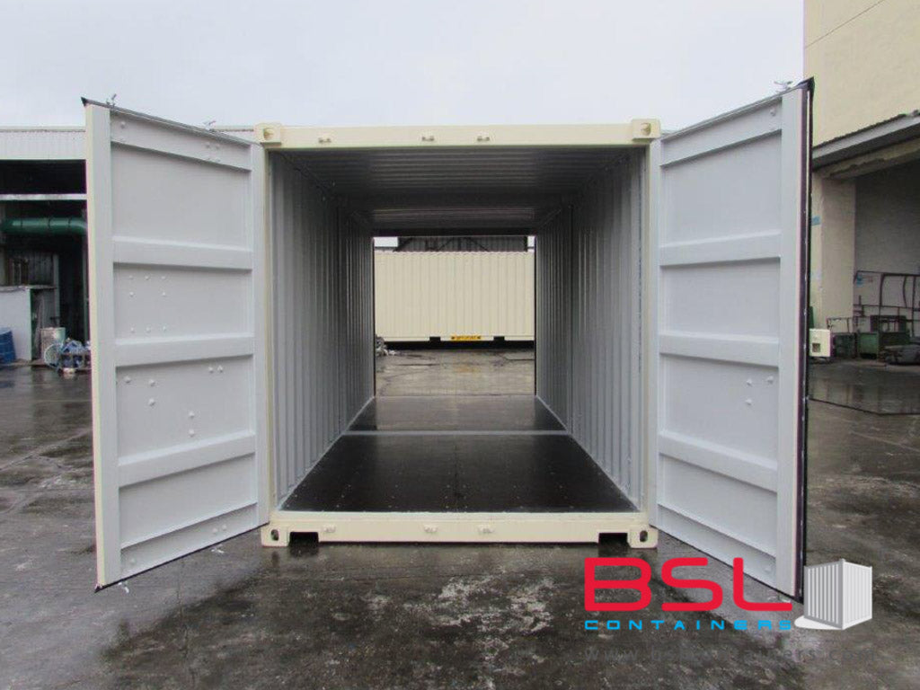 20'Duocon (2 x 10') ISO New Build One Trip Shipping Containers in RAL1015 Beige ex St. Louis - eSHOP - BSL CONTAINERS 