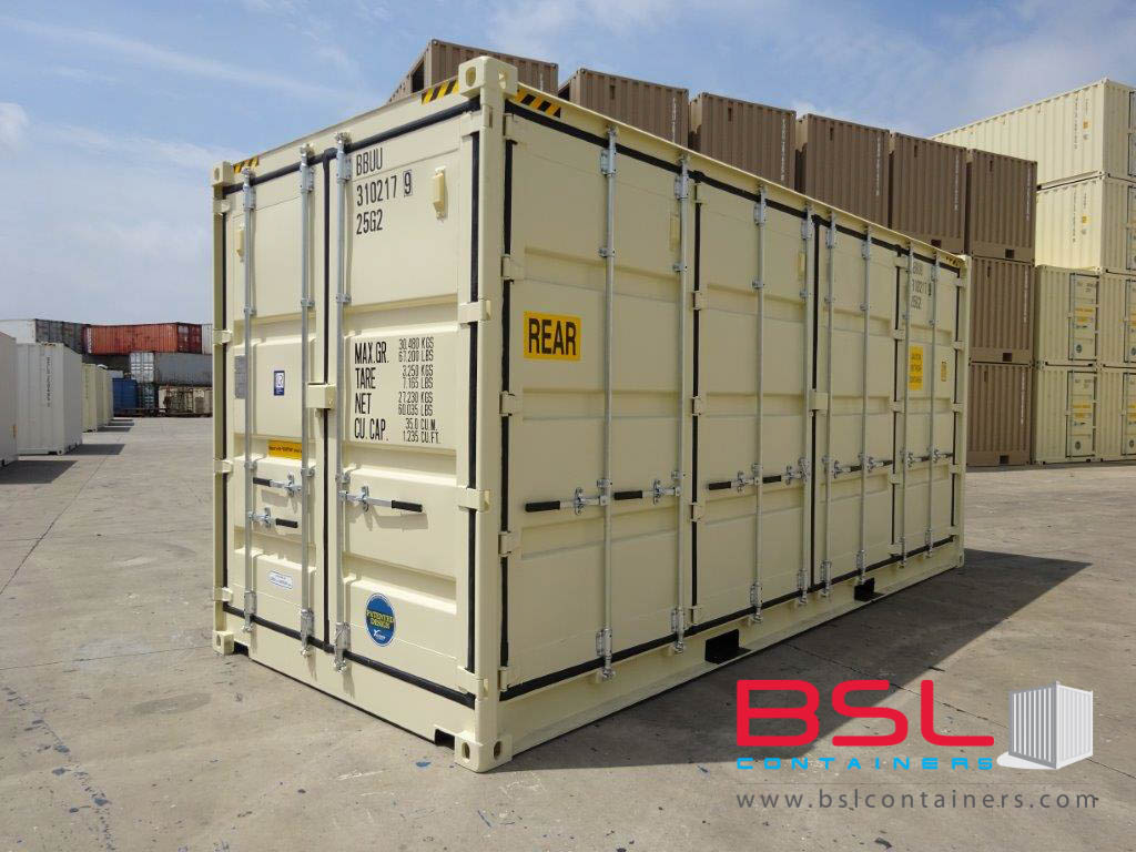 20'HCOS ISO New Build One Trip Shipping Containers in RAL1015 Beige ex New York - eSHOP - BSL CONTAINERS 