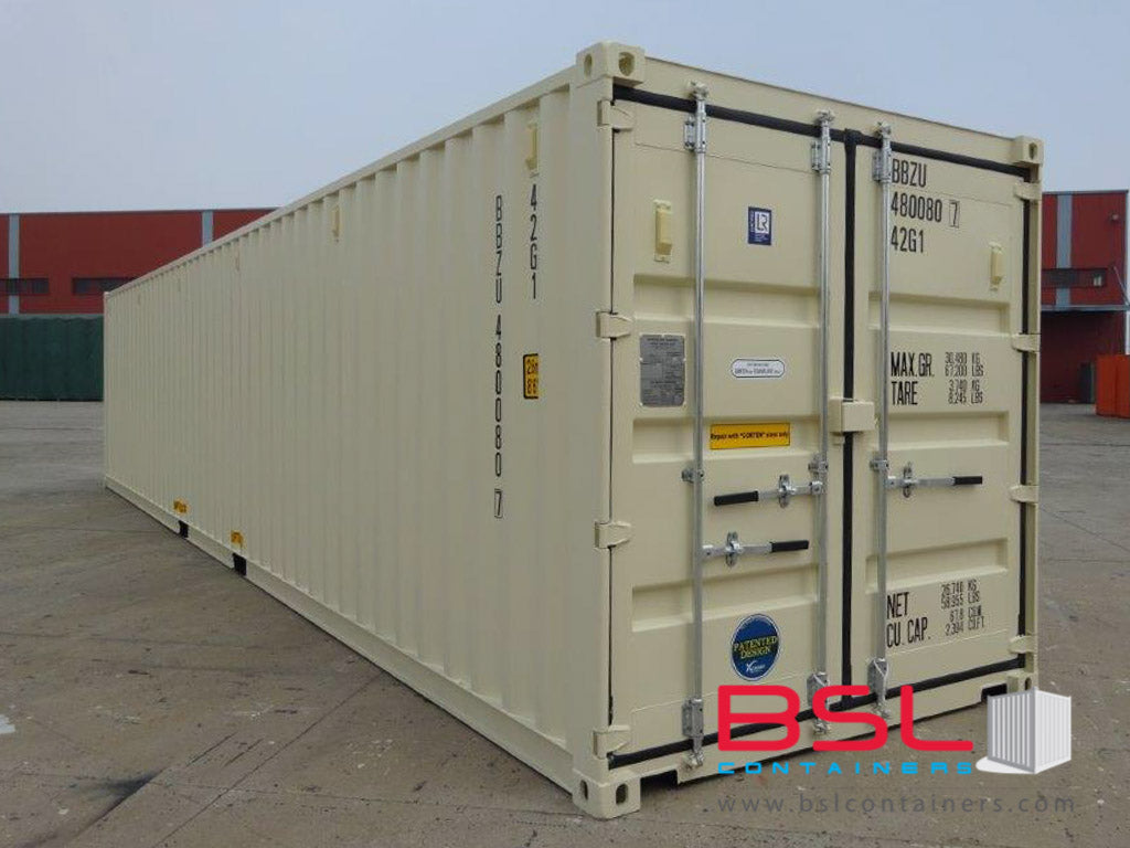 40'GP ISO New Build One Trip Shipping Containers in RAL1015 Beige ex Atlanta - eSHOP - BSL CONTAINERS 