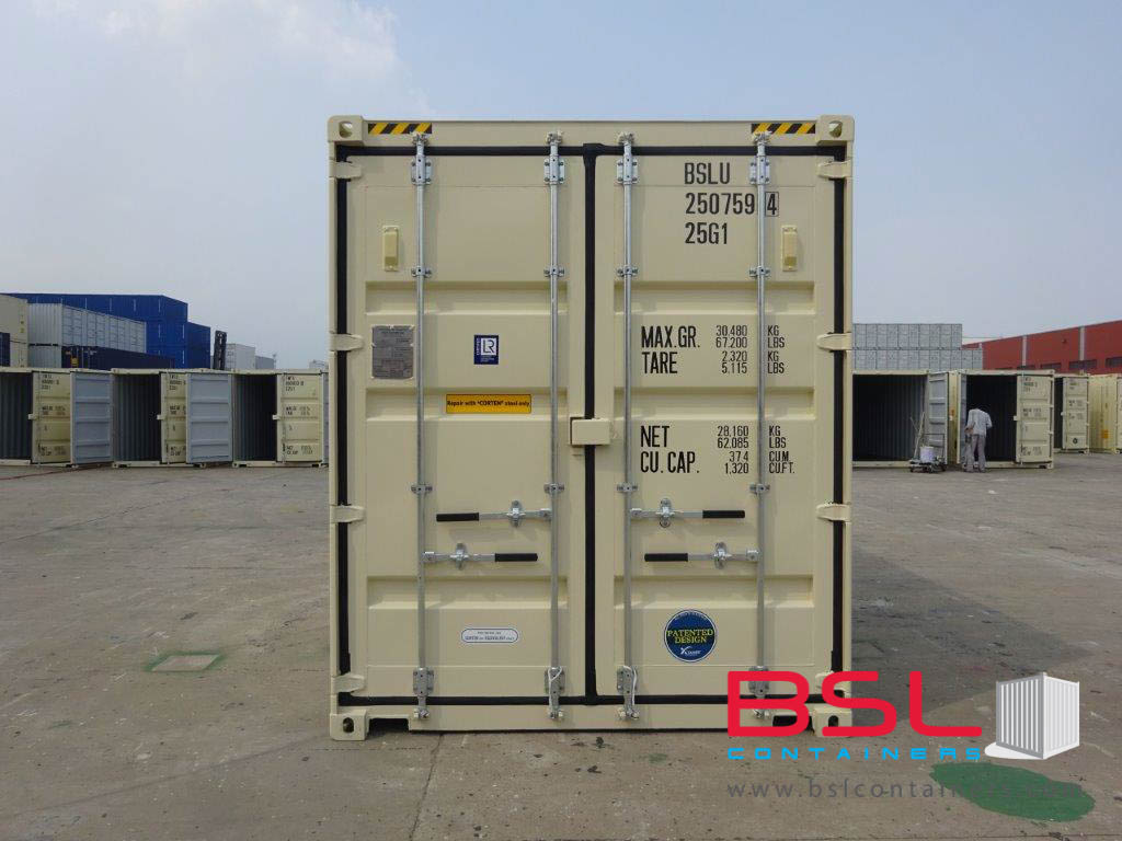 20'HC ISO New Build One Trip Shipping Containers in RAL1015 Beige ex Savannah - eSHOP - BSL CONTAINERS 