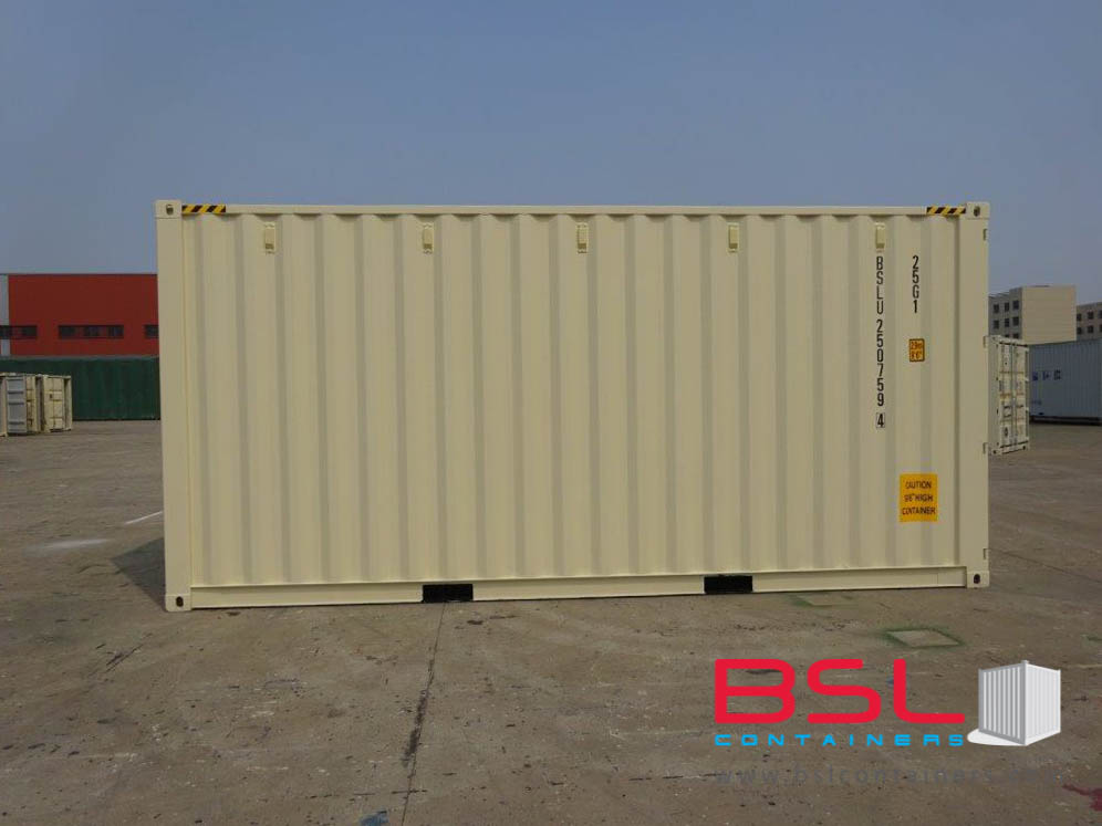 20'HC ISO New Build One Trip Shipping Containers in RAL1015 Beige ex Savannah - eSHOP - BSL CONTAINERS 