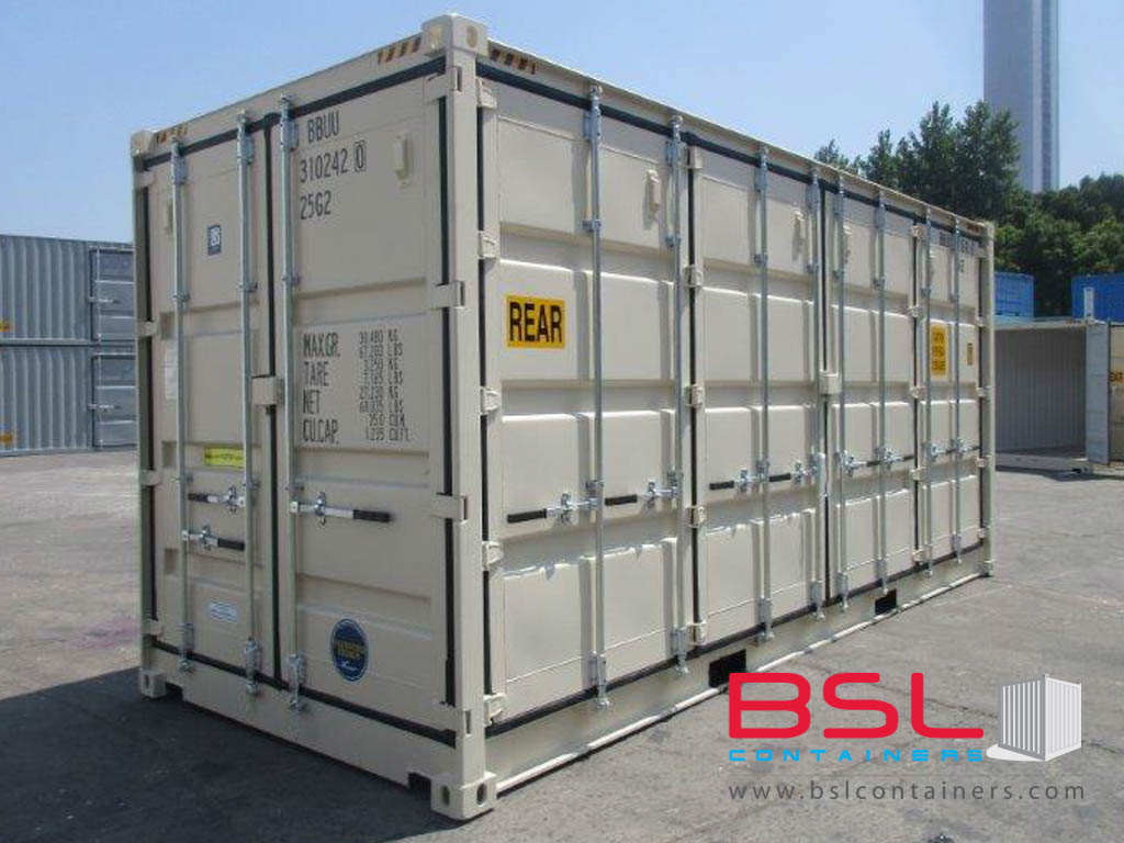 20'HCOS ISO New Build One Trip Shipping Containers in RAL1015 Beige ex Melbourne - GST included - eSHOP - BSL CONTAINERS 