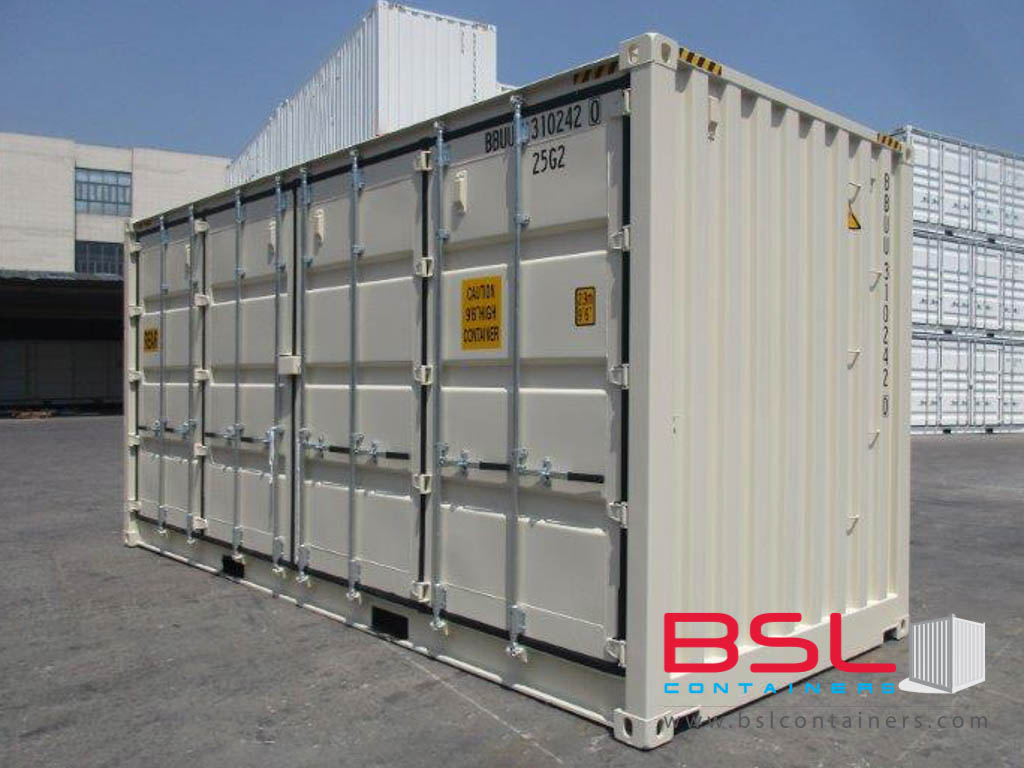 20'HCOS ISO New Build One Trip Shipping Containers in RAL1015 Beige ex Melbourne - GST included - eSHOP - BSL CONTAINERS 