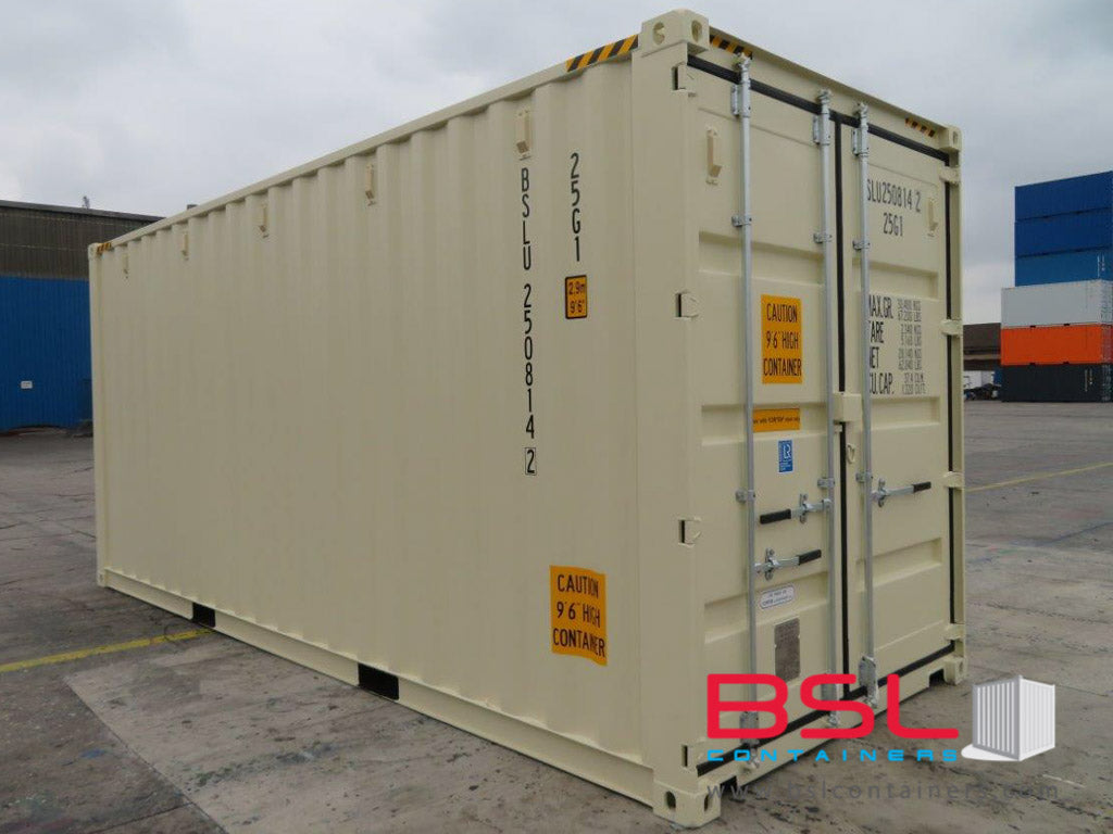 20'HC ISO New Build One Trip Shipping Containers in RAL1015 Beige ex Chicago - eSHOP - BSL CONTAINERS 
