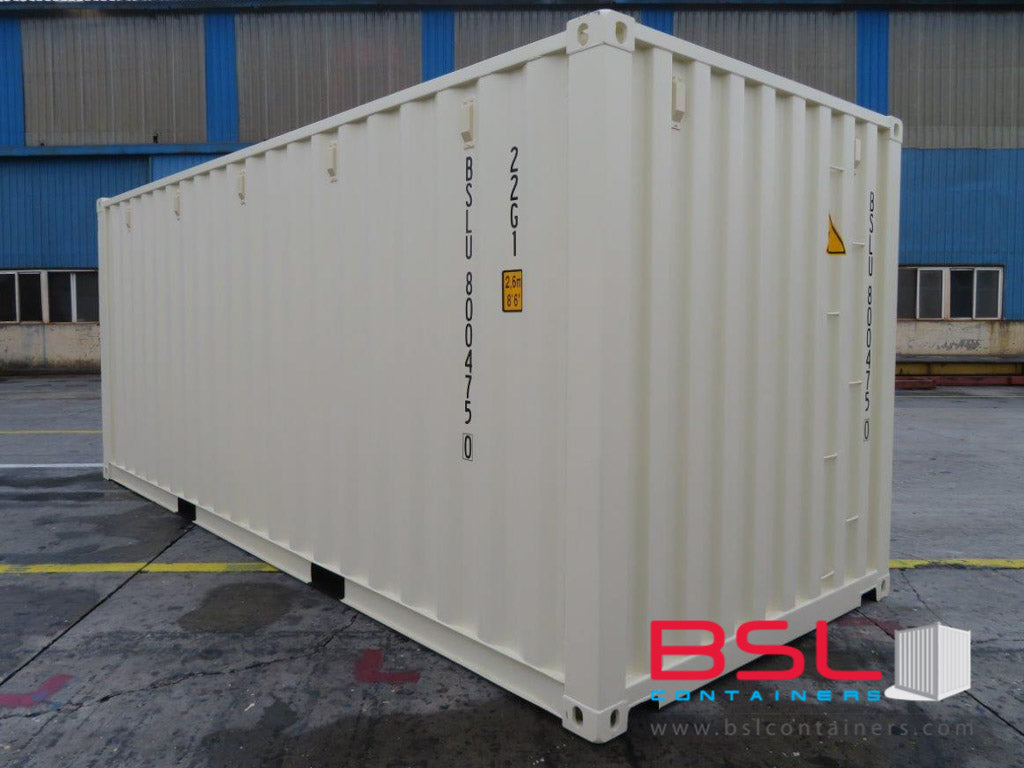 20' ISO New Build One Trip Shipping Containers in RAL1015 Beige ex Fremantle (20'GP) - GST included - eSHOP - BSL CONTAINERS 