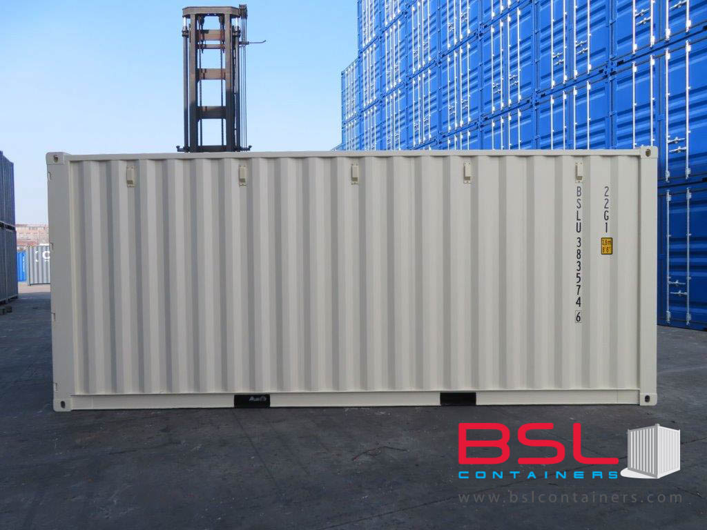 UPCOMIGN 20' ISO New Build One Trip Shipping Containers in RAL1015 Beige ex Kansas (20'GP) - eSHOP - BSL CONTAINERS 