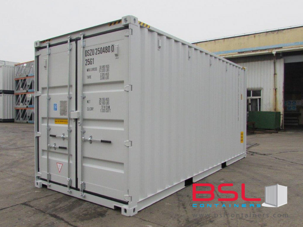 20'HC ISO New Build One Trip Shipping Containers in RAL7035 Light Grey ex Helsinki - eSHOP - BSL CONTAINERS 