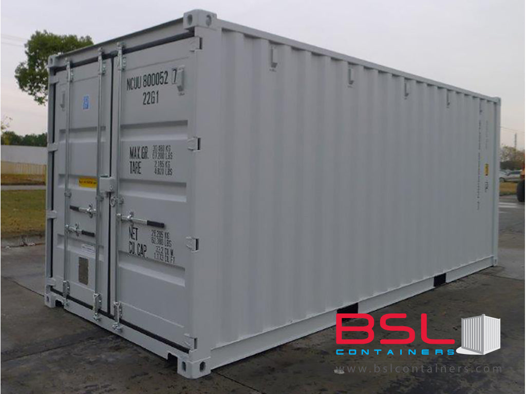 20' ISO New Build One Trip Shipping Containers in RAL1015 Beige/ RAL7015 Grey / RAL7035 Light Grey ex Chicago (20'GP) - eSHOP - BSL CONTAINERS 